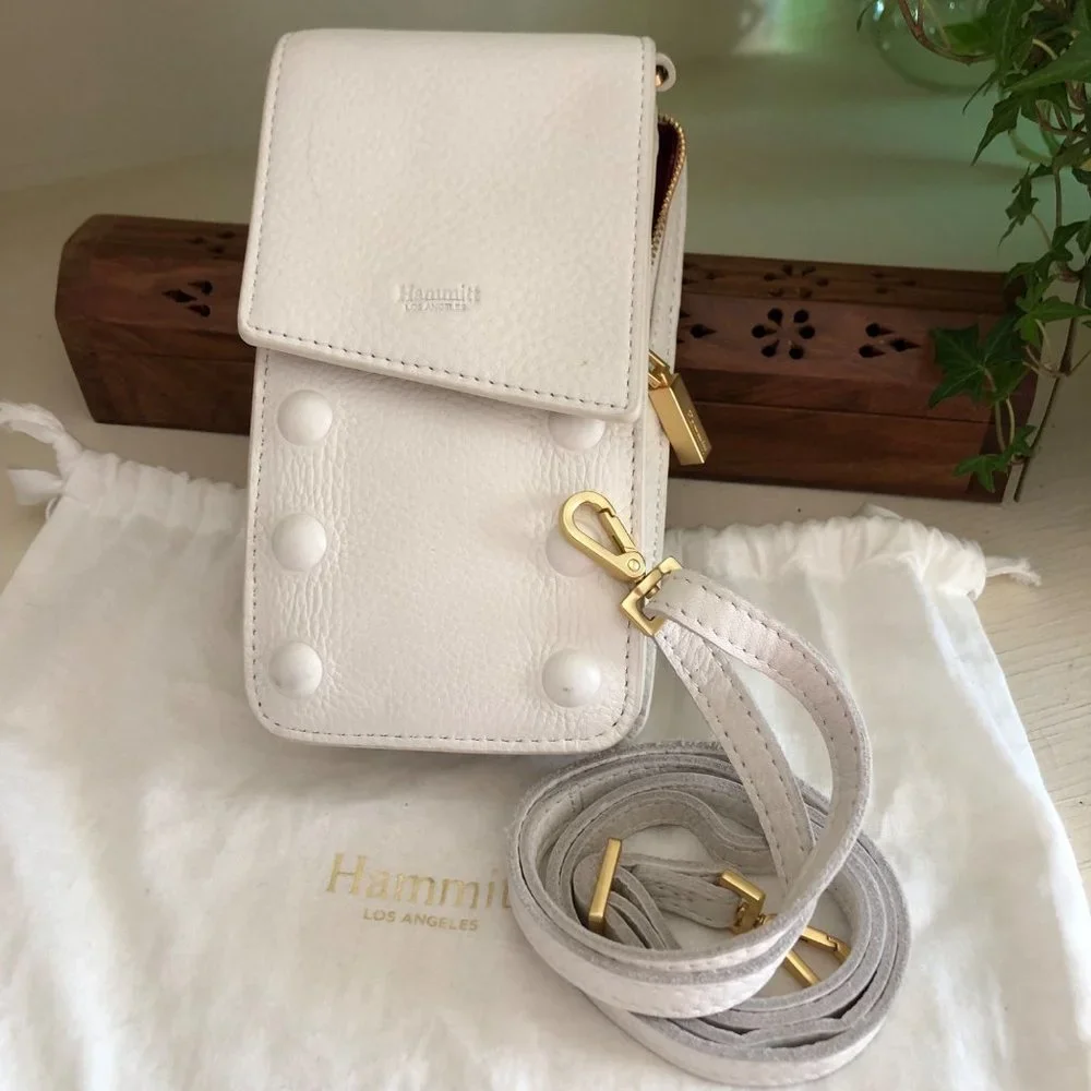 ***SOLD***Hammitt 310 West Crossbody Pebble Leather Marshmallow White - Picture 2 of 16